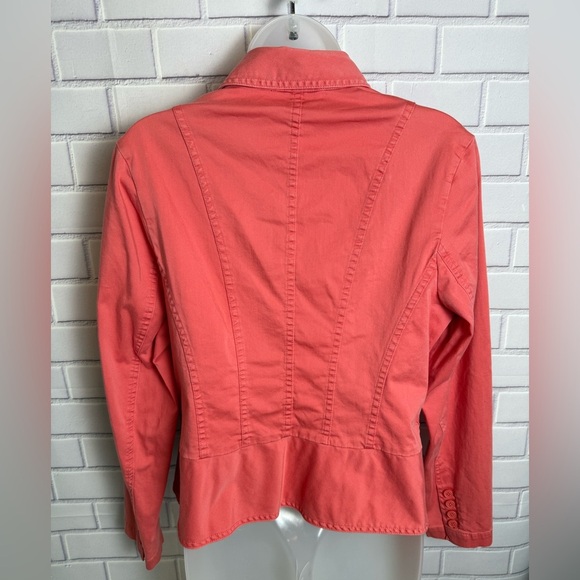 Talbots orange stretch blazer Jacket Lightweight Tailored/size 10 - Picture 6 of 8